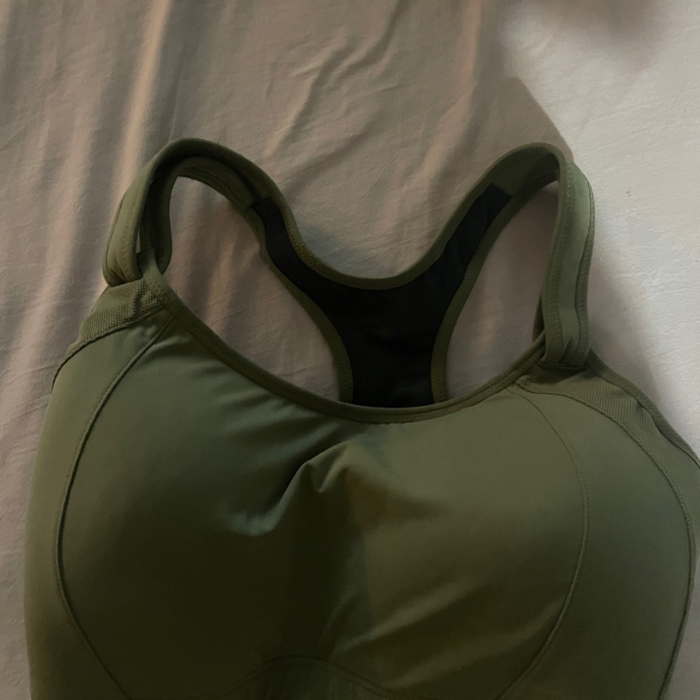 Olive Green Sports Bra for Women